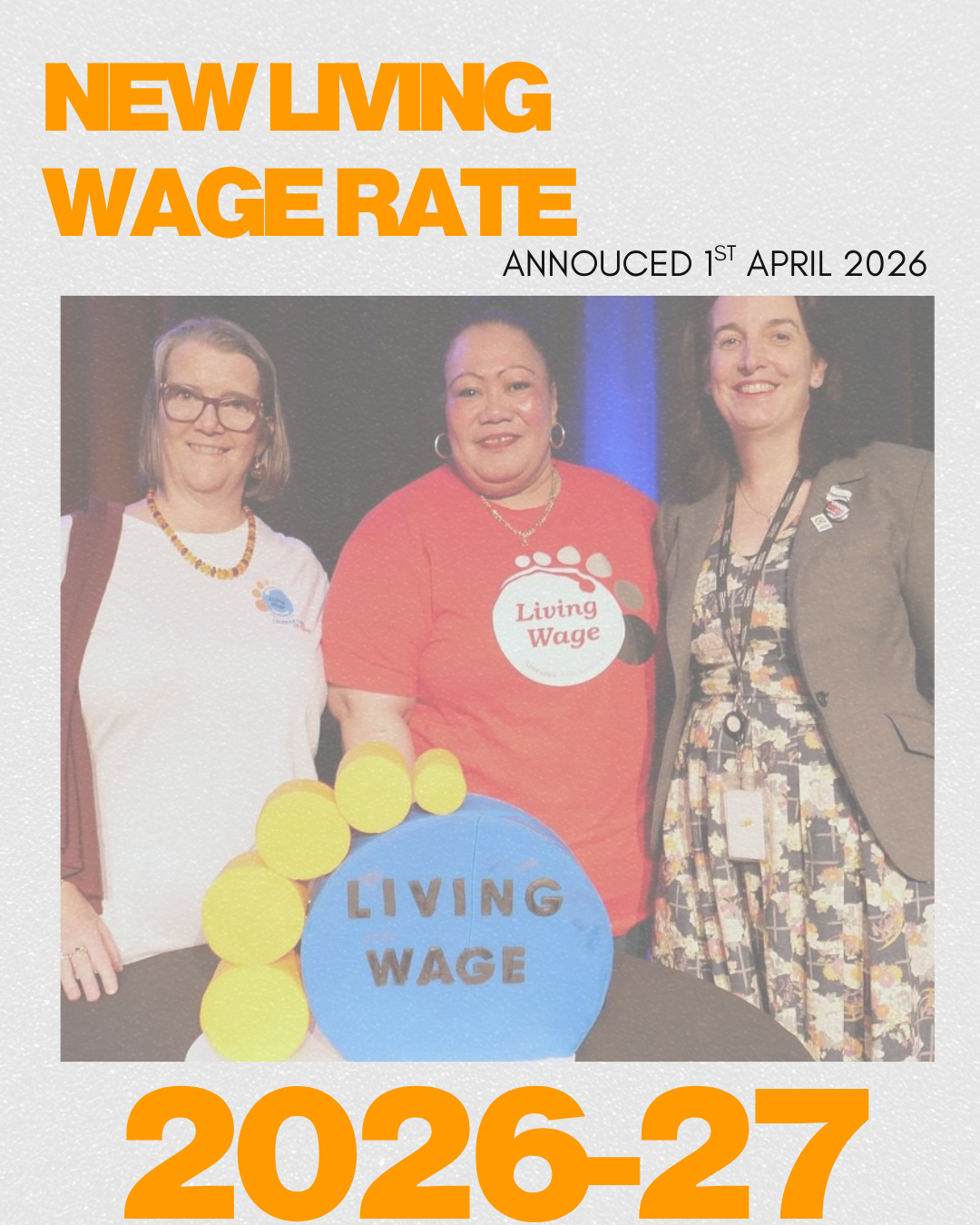 Living Wage Rate to be Annouced